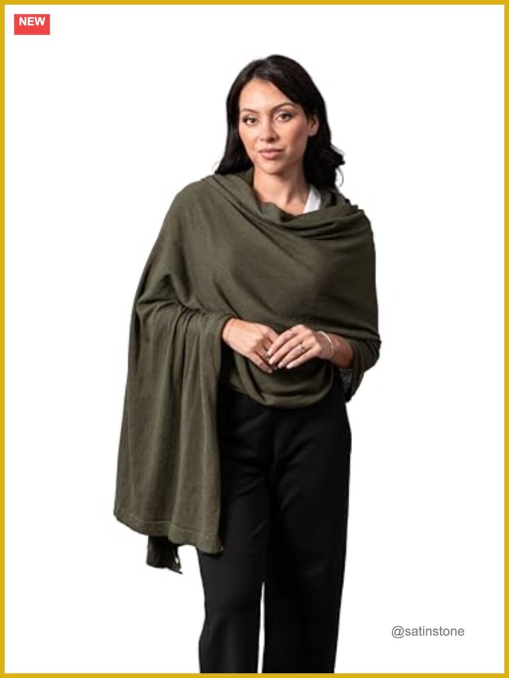 Organic Cotton Travel Scarf Wrap Shawl One Size Lightweight